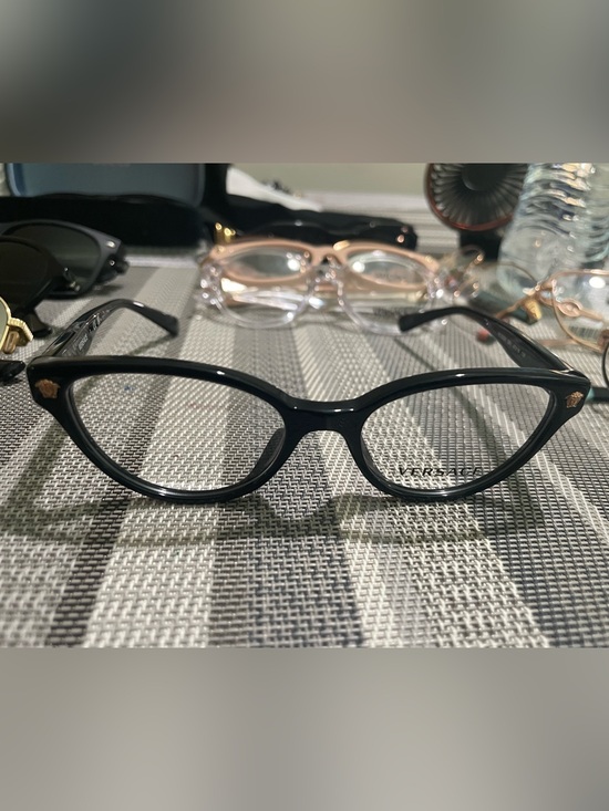 Versace Accessories - Versace Black Cat-Eye Optical Glasses